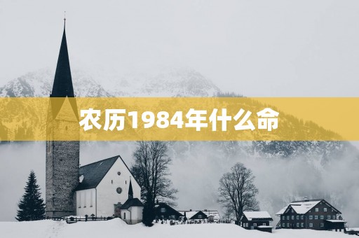 农历1984年什么命