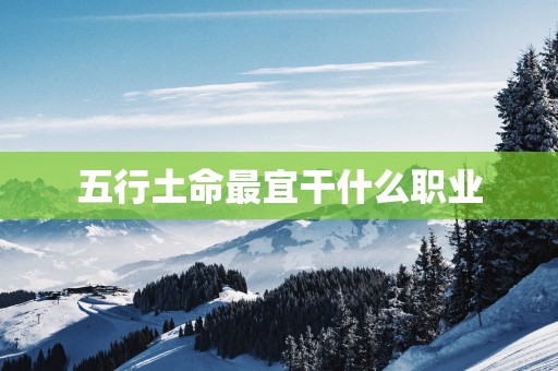 五行土命最宜干什么职业