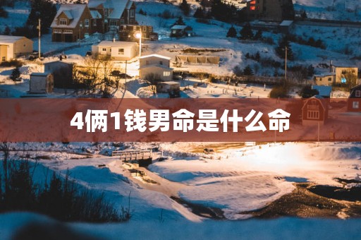 4俩1钱男命是什么命