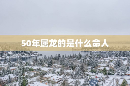 50年属龙的是什么命人