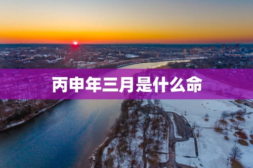 丙申年三月是什么命