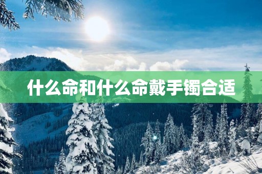 什么命和什么命戴手镯合适