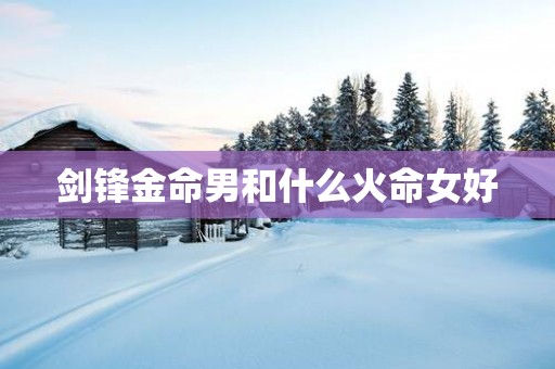 剑锋金命男和什么火命女好