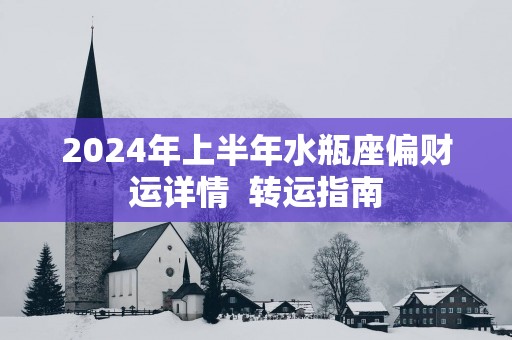 2025年上半年水瓶座偏财运详情  转运指南