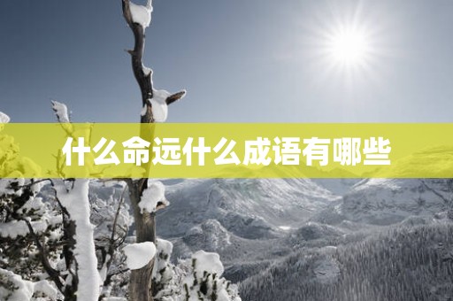 什么命远什么成语有哪些