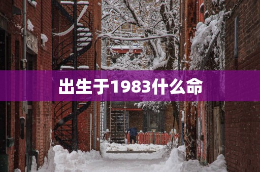 出生于1983什么命