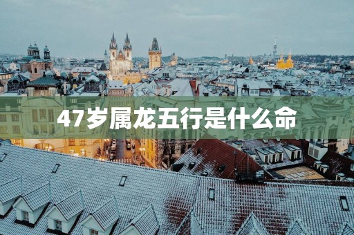 47岁属龙五行是什么命