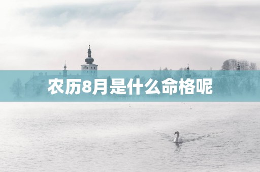 农历8月是什么命格呢