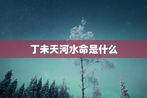丁未天河水命是什么