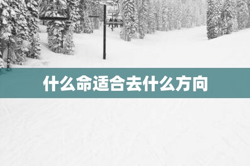 什么命适合去什么方向