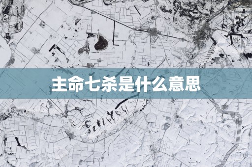 主命七杀是什么意思