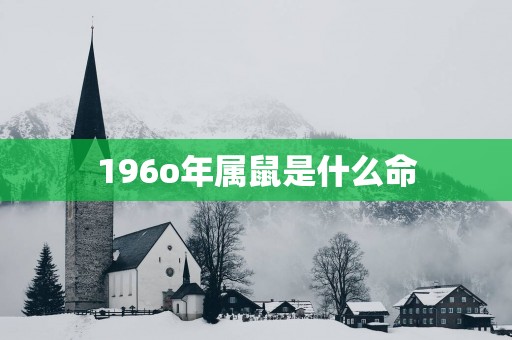 196o年属鼠是什么命