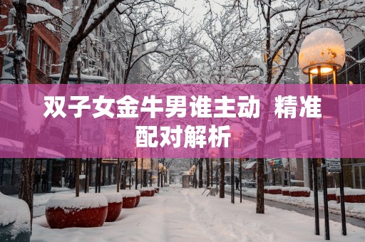 双子女金牛男谁主动  精准配对解析