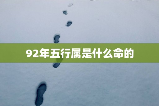 92年五行属是什么命的
