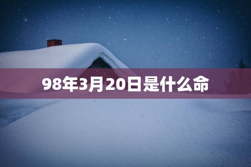 98年3月20日是什么命