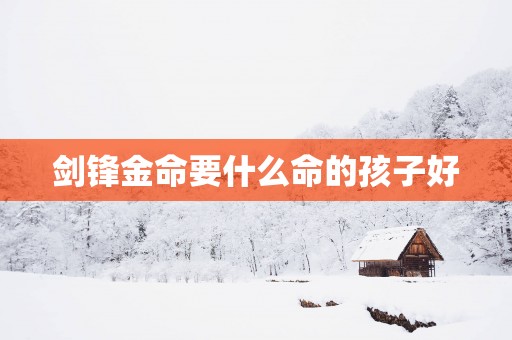 剑锋金命要什么命的孩子好