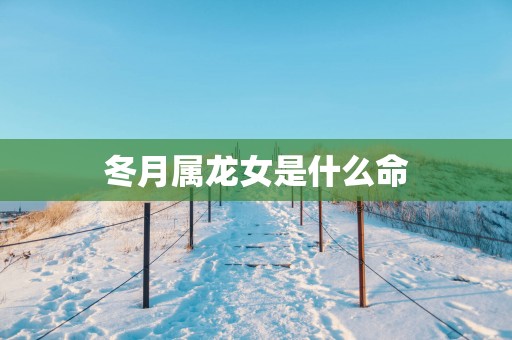 冬月属龙女是什么命