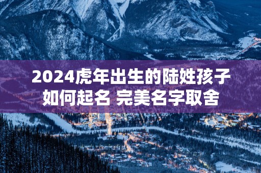 2025蛇年出生的陆姓孩子如何起名 完美名字取舍