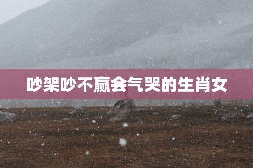 吵架吵不赢会气哭的生肖女