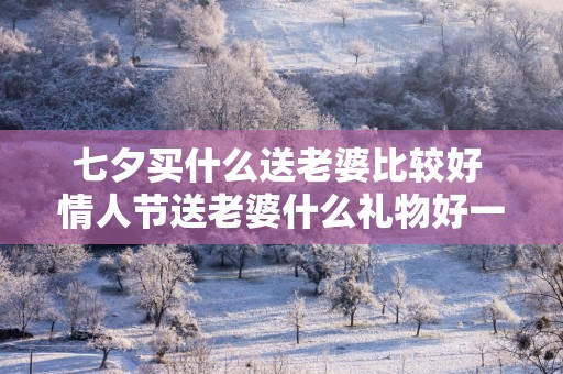 七夕买什么送老婆比较好 情人节送老婆什么礼物好一些