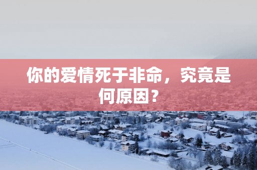 你的爱情死于非命，究竟是何原因？