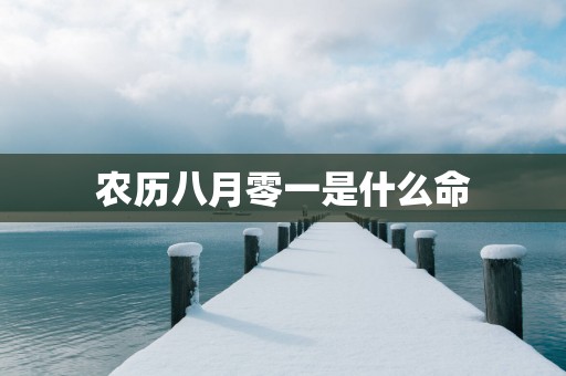 农历八月零一是什么命
