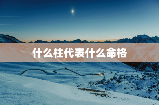 什么柱代表什么命格