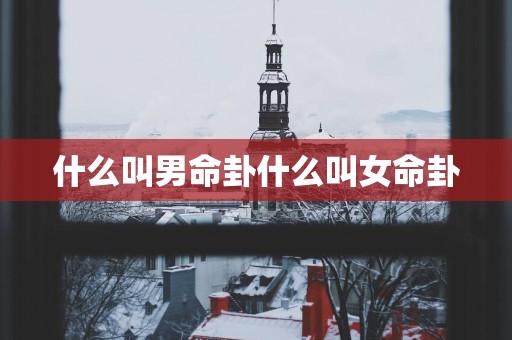 什么叫男命卦什么叫女命卦