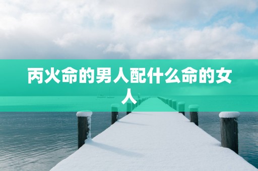 丙火命的男人配什么命的女人