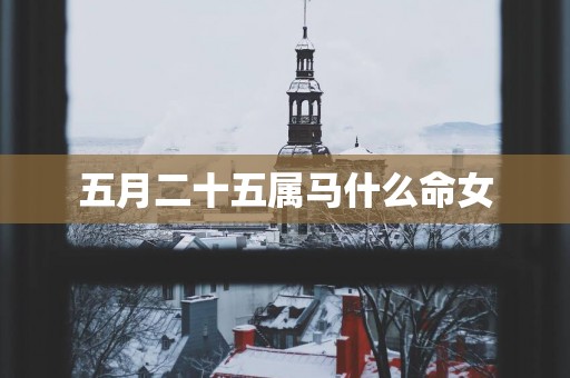五月二十五属马什么命女
