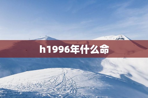 h1996年什么命