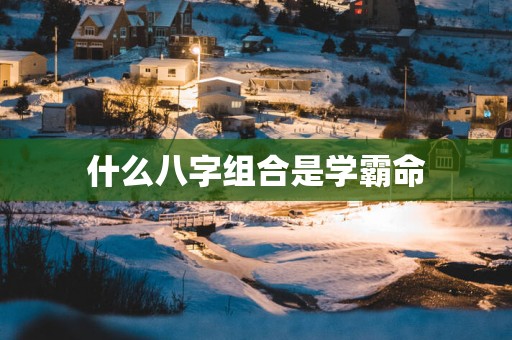 什么八字组合是学霸命