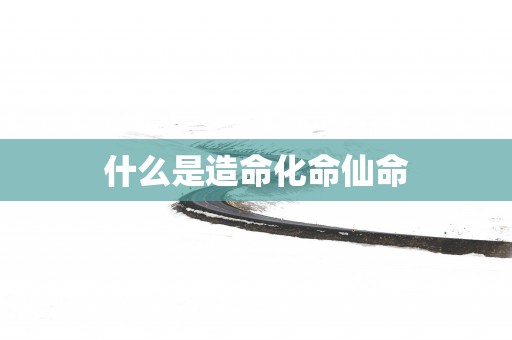 什么是造命化命仙命