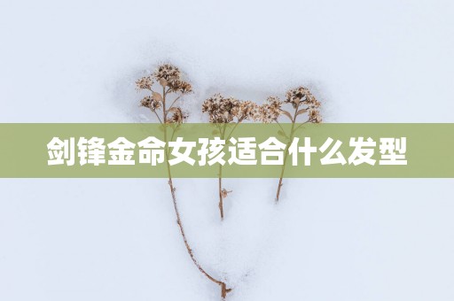剑锋金命女孩适合什么发型