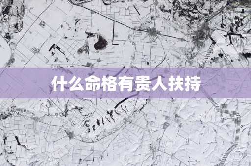 什么命格有贵人扶持