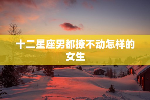 十二星座男都撩不动怎样的女生