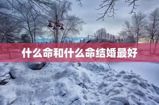 什么命和什么命结婚最好