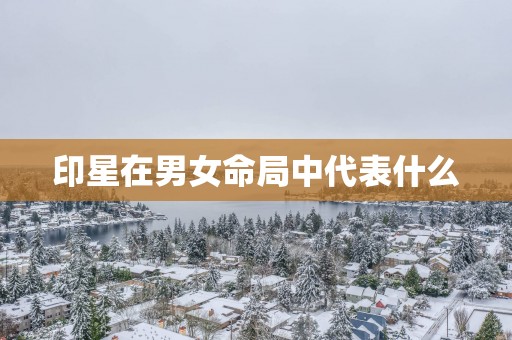印星在男女命局中代表什么