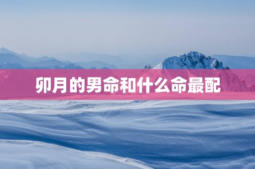 卯月的男命和什么命最配