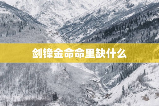 剑锋金命命里缺什么