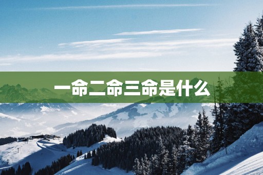 一命二命三命是什么