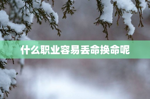 什么职业容易丢命换命呢