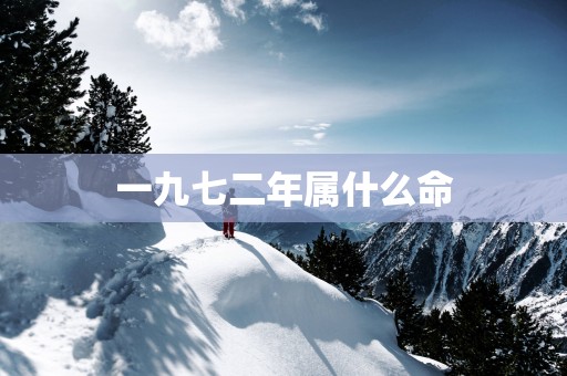 一九七二年属什么命
