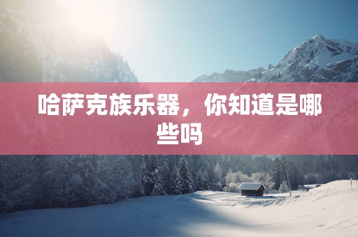 哈萨克族乐器，你知道是哪些吗