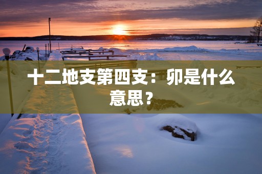 十二地支第四支：卯是什么意思？