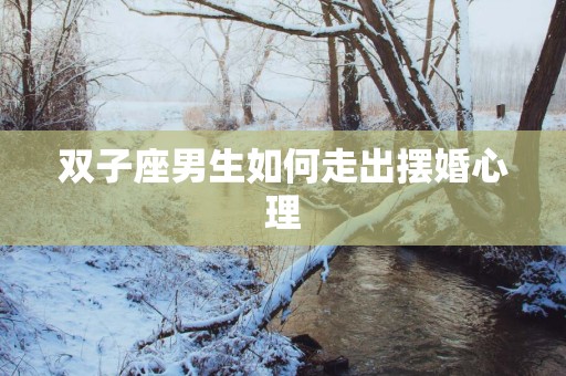 双子座男生如何走出摆婚心理