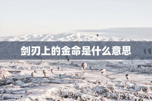 剑刃上的金命是什么意思