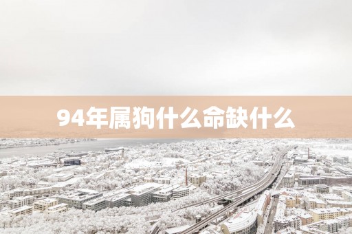 94年属狗什么命缺什么