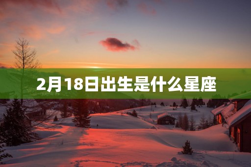 2月18日出生是什么星座