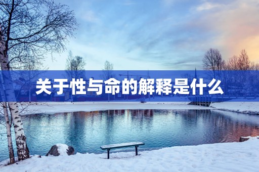 关于性与命的解释是什么